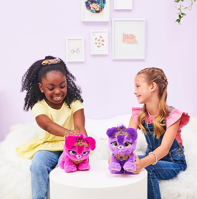 PRESENT PETS – Sparkle Princess Pup Mazie o Cici peluche interactivo sorpresa niña 5 años - Imagen 7
