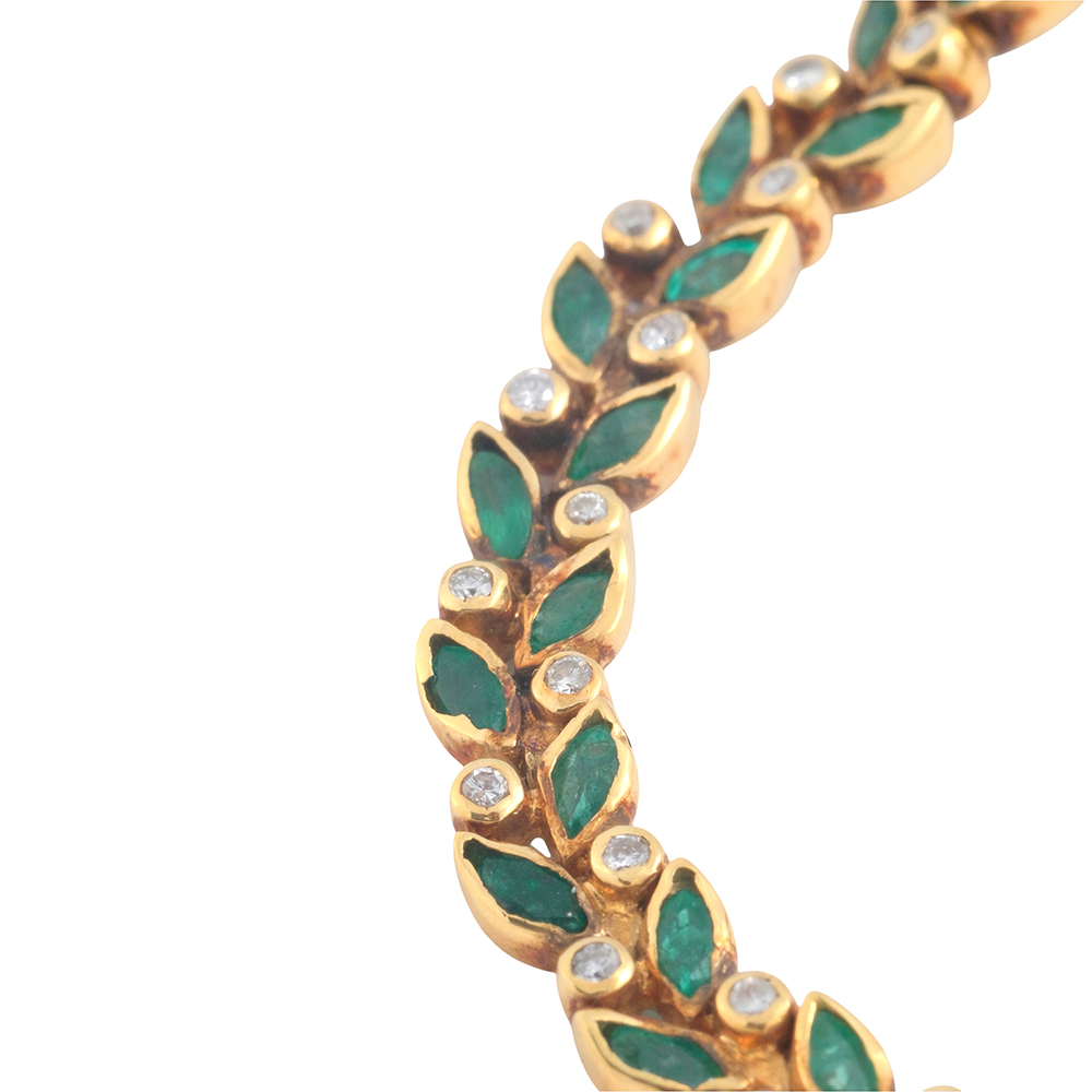 Pulsera ochentera hojas de esmeralda - Imagen 4
