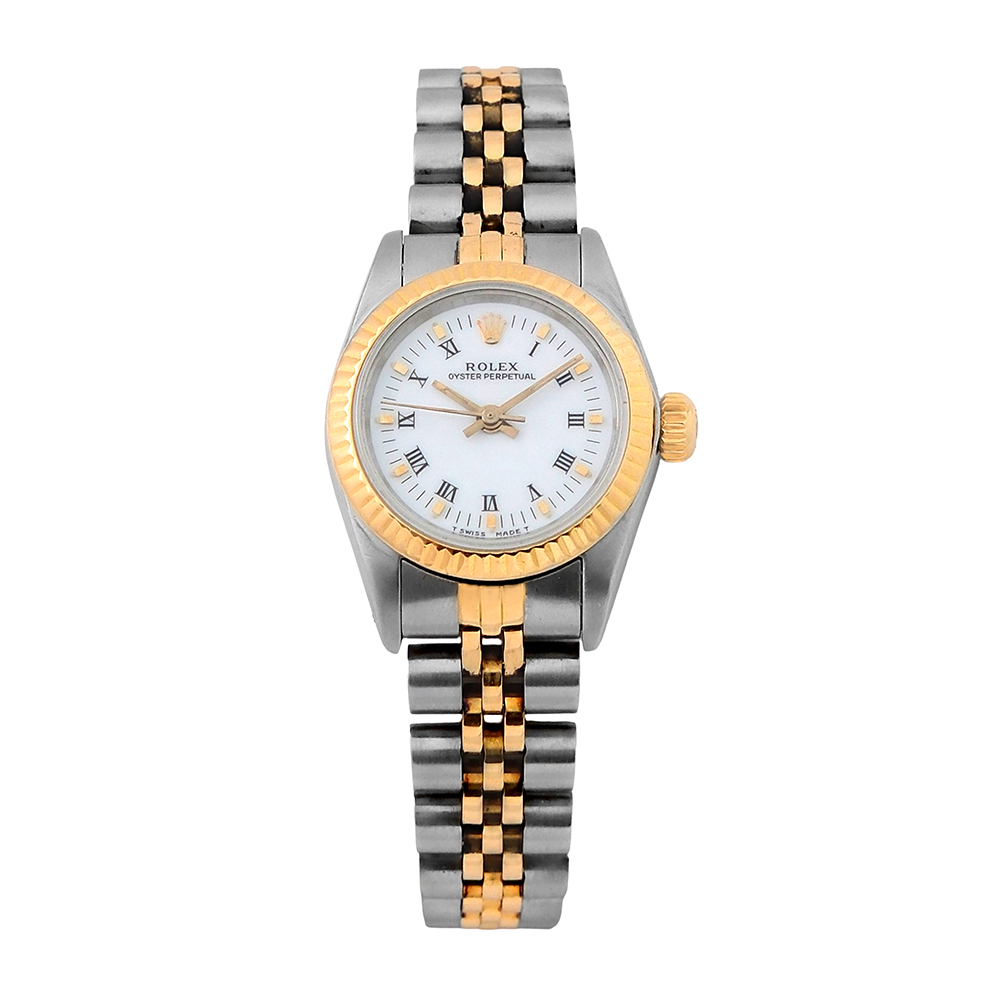 Rolex Lady Datejust esfera blanca 26mm ref.-69173 (juego completo)