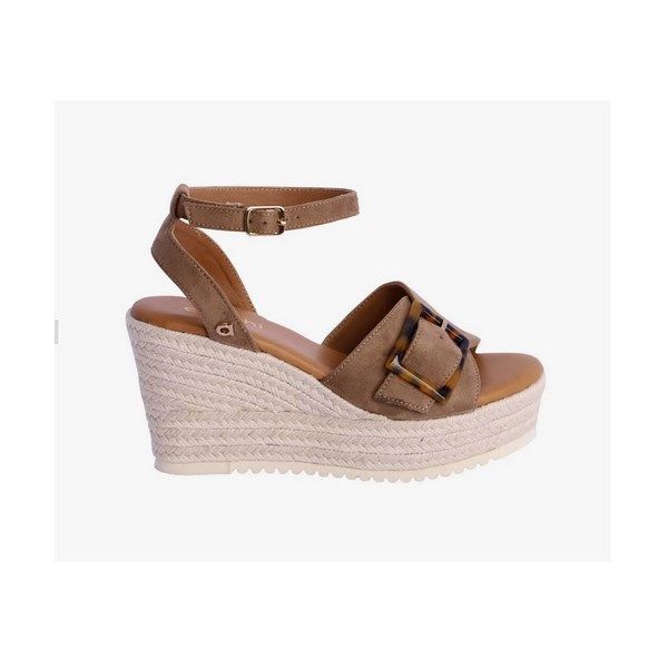 Sandalias de cuña AMICHI Rocío de antelina - Imagen 6
