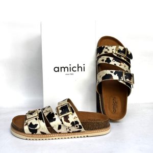 Sandalias planas bio AMICHI print