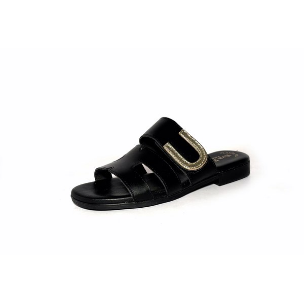 Sandalias planas en piel EVA FRUTOS negro - Imagen 5