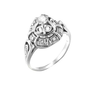 Anillo Soliario Art Deco