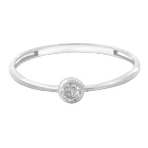 Anillo boda solitario diamante 0.10cts