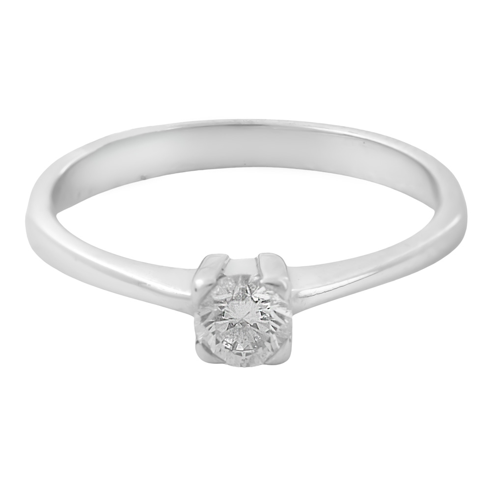 Anillo solitario 4 garras diamante 0.25 cts