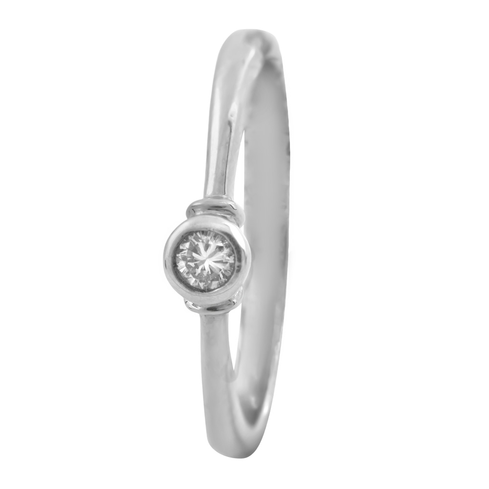 Anillo solitario de diamante 0.10cts - Imagen 3