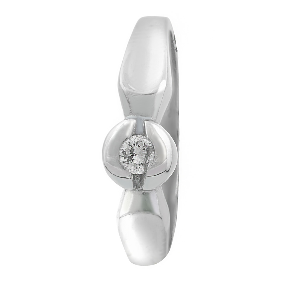 Anillo solitario lazo diamante 0.12cts - Imagen 3