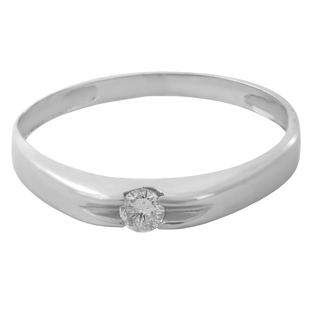 Anillo pedida solitario diamante 0.10 cts - Imagen 2