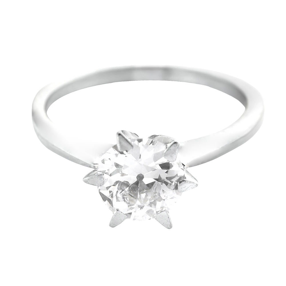 Anillo solitario 6 garras años 60 - Imagen 3