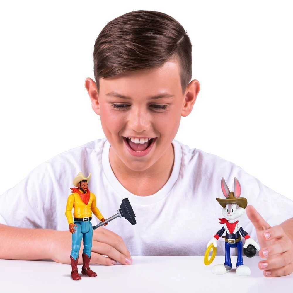 SPACE JAM – Figuras Space Jam LeBron James Bugs Bunny Cowboy Pack 2 Articuladas 13 cm 14623 - Imagen 5