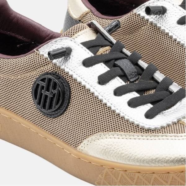 Zapatillas deportivas The Happy Monk Paris 002 piel platino - Imagen 4