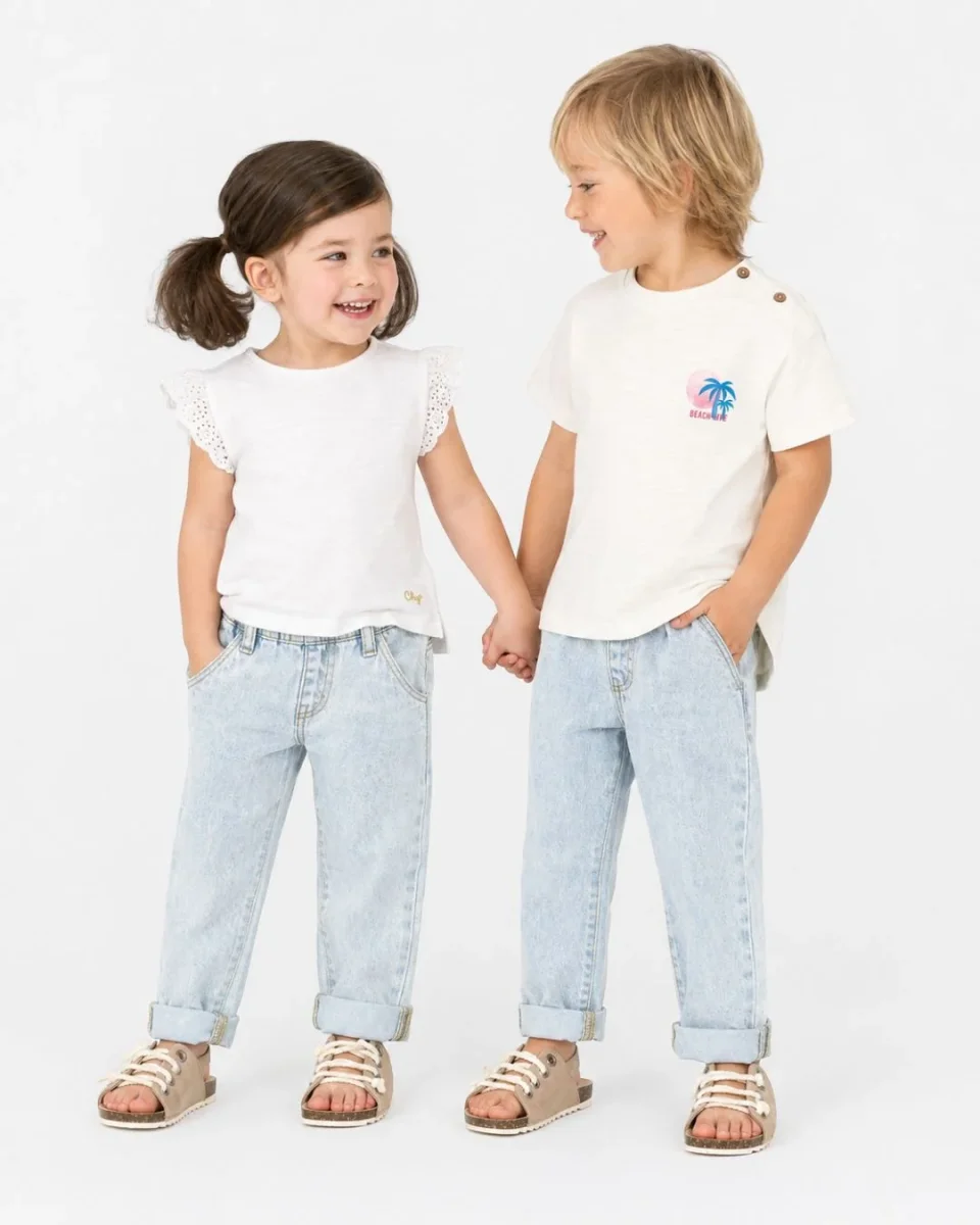 Pantalón tejano bebé unisex - Imagen 2