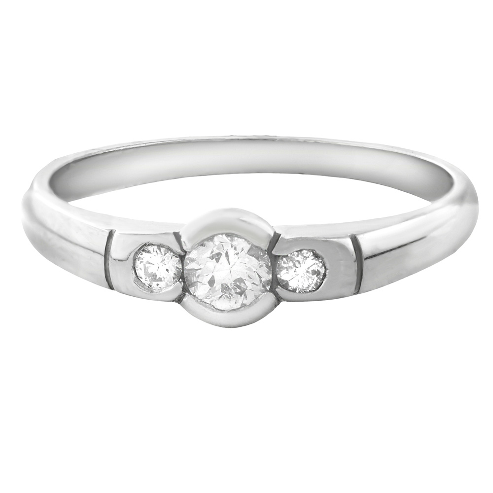 Anillo tresillo diamantes - Imagen 2