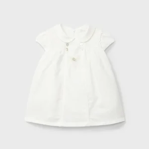 Vestido lino crudo recién nacida | Dr. Kid by Charanga