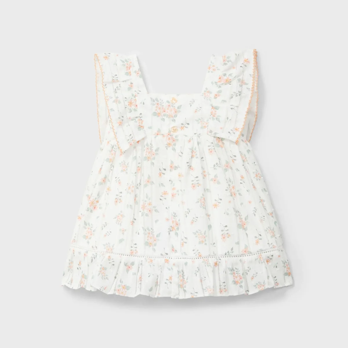 Vestido floral plumeti recién nacida | Dr. Kid by Charanga - Imagen 3