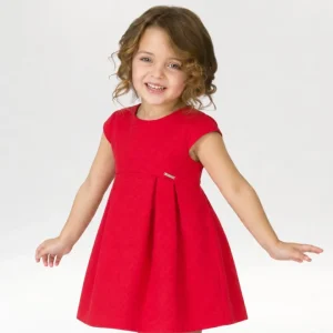 Vestido de bebé niña rojo elegante