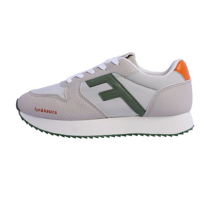 Zapatillas deportivas para mujer Fun and Basics Iris de nylon beige - Imagen 6