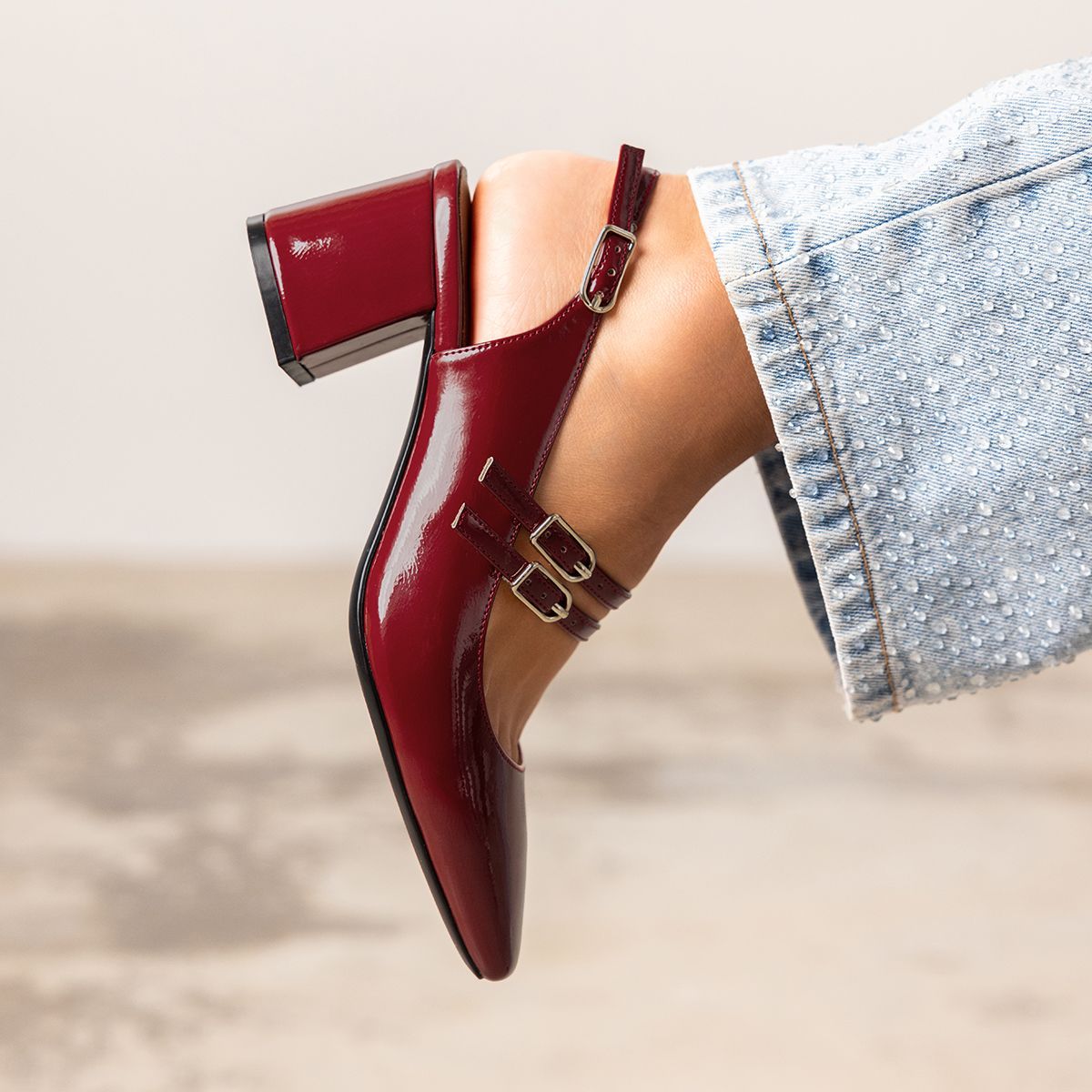Zapatos destalonados GIOSEPPO Mary Jane charol sodus - Imagen 6