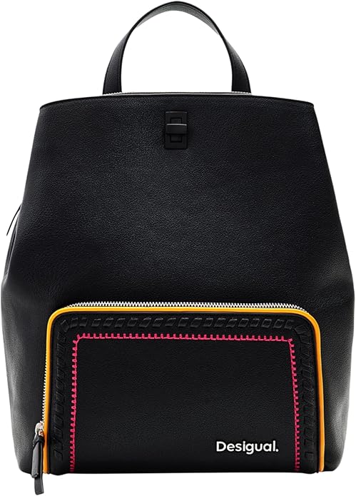 DESIGUAL- Mochila Desigual negra mujer Back Prime Sumy – Elegante y urbana - Imagen 4