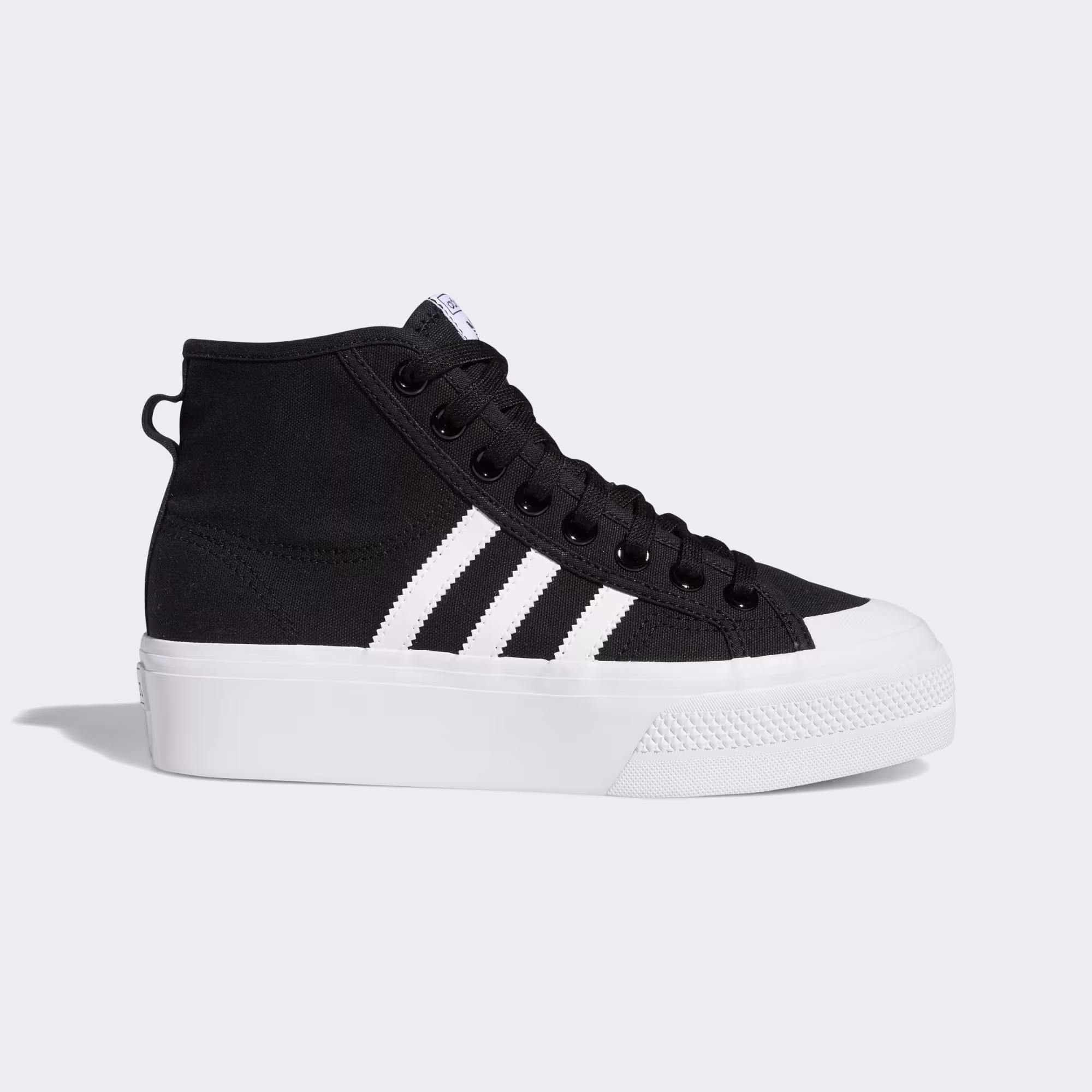 Zapatillas adidas Nizza Platform Mid FY2783 Mujer Talla 38 Negro Blanco Plataforma - Imagen 2