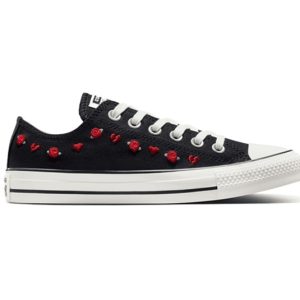 CONVERSE – Converse Chuck Taylor Negras con Corazones Mujer San Valentín