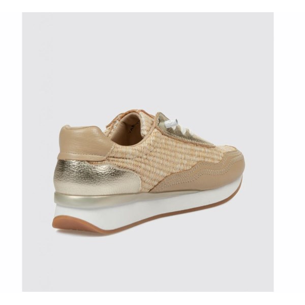 Zapatillas mujer The Happy Monk rafia Vanity-019 beig - Imagen 4