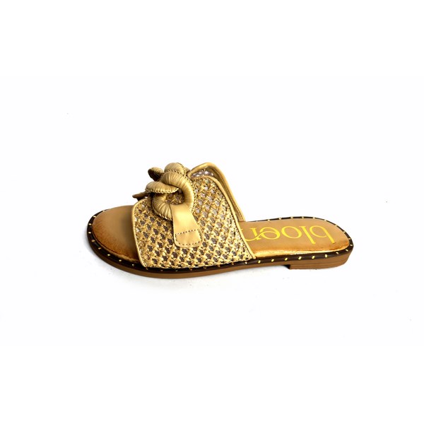 Sandalias planas Elena Bloom tipo zueco beige - Imagen 5