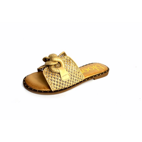Sandalias planas Elena Bloom tipo zueco beige - Imagen 6