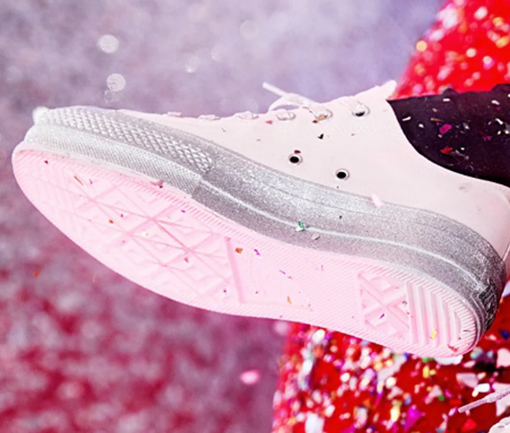 CONVERSE – Zapatillas Converse Chuck Taylor Lift Low Miley Cyrus Rosa Plataforma - Imagen 8