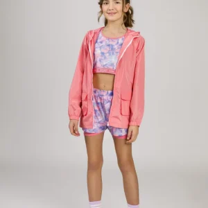 Parka niña coral con capucha