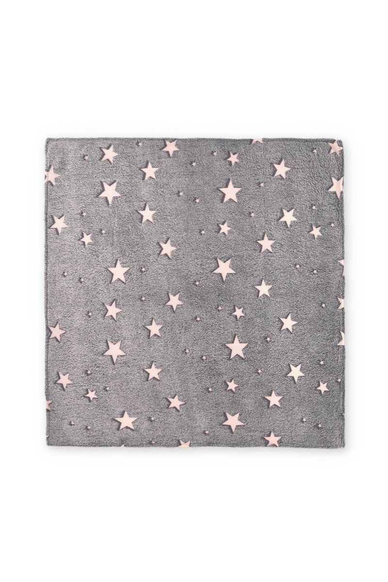 Manta gris con estrellas - Imagen 3