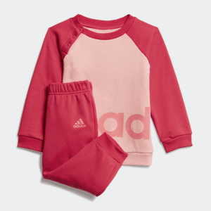 ADIDAS – Chándal Bebé Rosa Linear Jogg GD6173 Sudadera y Pantalón 80 cm