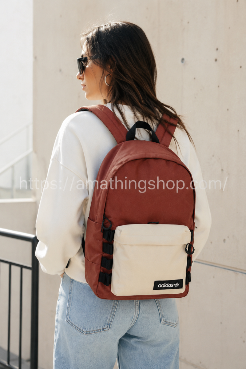 ADIDAS – Mochila Adidas Sport Modular Originals BP GN1395 22,5 L Marrón Unisex con Bolsillo Desmontable - Imagen 5