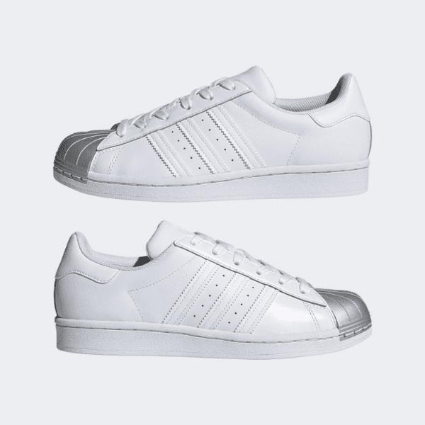 ADIDAS – Zapatillas adidas Superstar Mujer Niña Talla 36 2/3 Blancas Punta Plateada FX4747 - Imagen 4