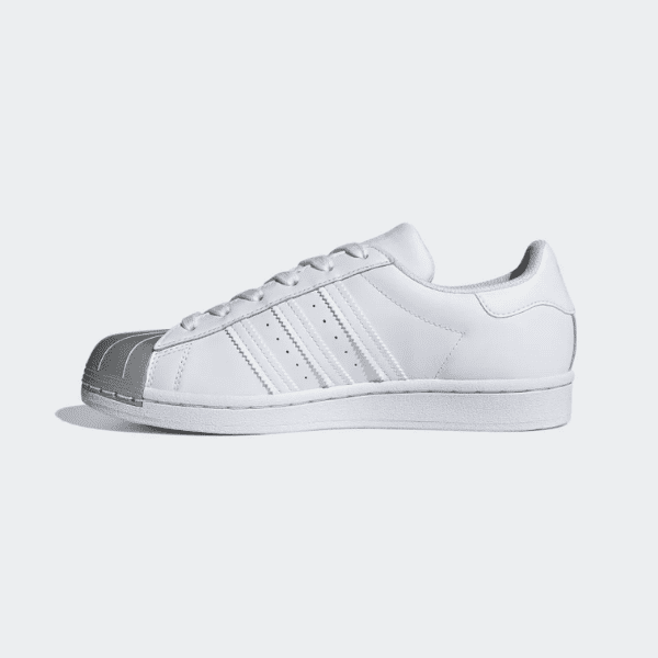 ADIDAS – Zapatillas adidas Superstar Mujer Niña Talla 36 2/3 Blancas Punta Plateada FX4747 - Imagen 3