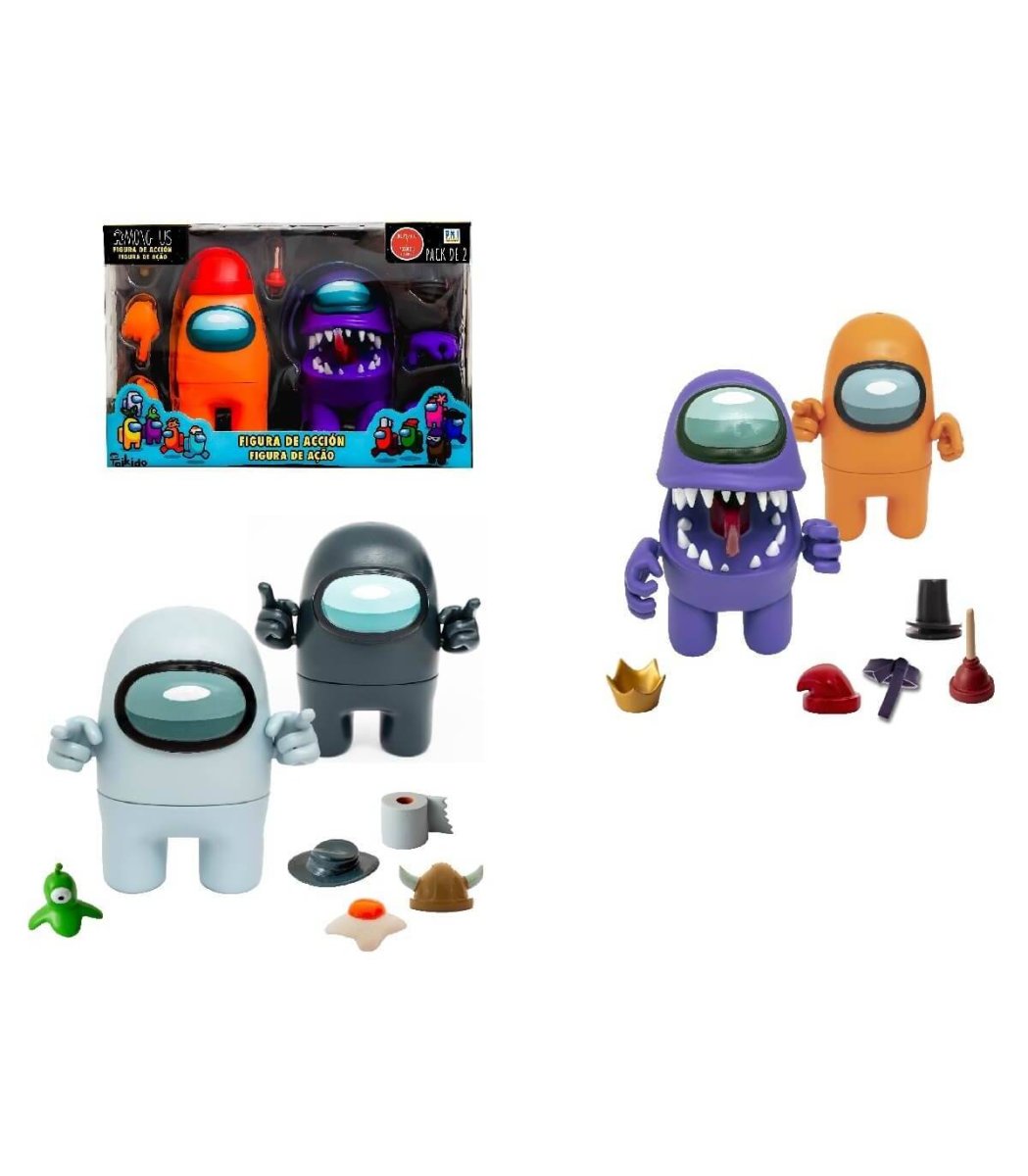 BIZAK – Among Us Pack 2 Figuras de Acción Coleccionables 12 cm + 7 Accesorios Sorpresa | Modelos Aleatorios - Imagen 9
