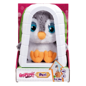 ANIMAGIC – Pingüino Interactivo Animagic Peri – Peluche con Luces y Sonidos para Dormir (GTAM54200)