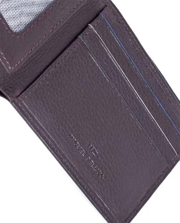 Cartera MIGUEL BELLIDO · Billetero sin Monedero · En Piel · RFID · Color Negro y Marrón - Imagen 4