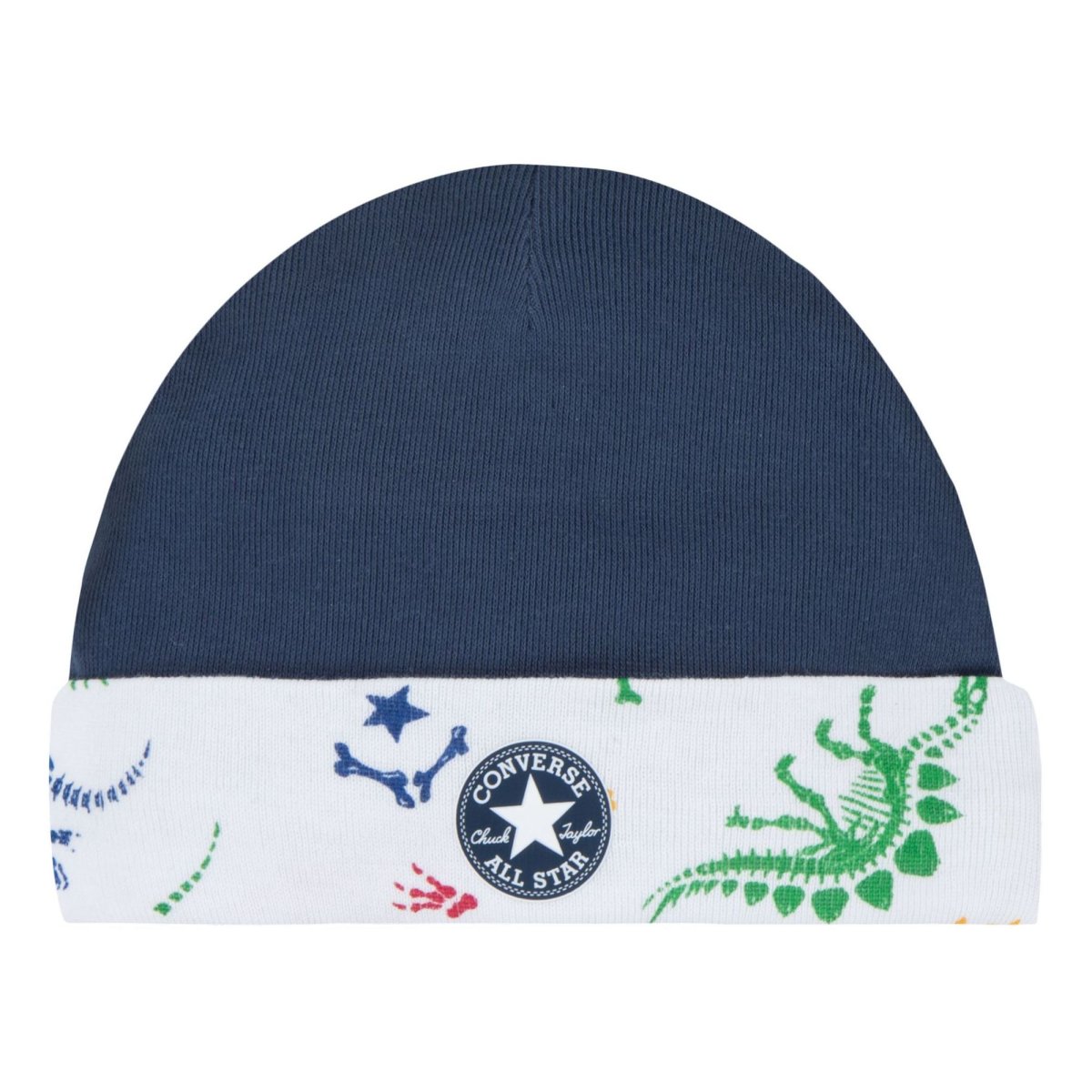 CONVERSE – Conjunto Converse Bebé Azul Marino 0-6 Meses Gorro y Patucos Edición Limitada - Imagen 8