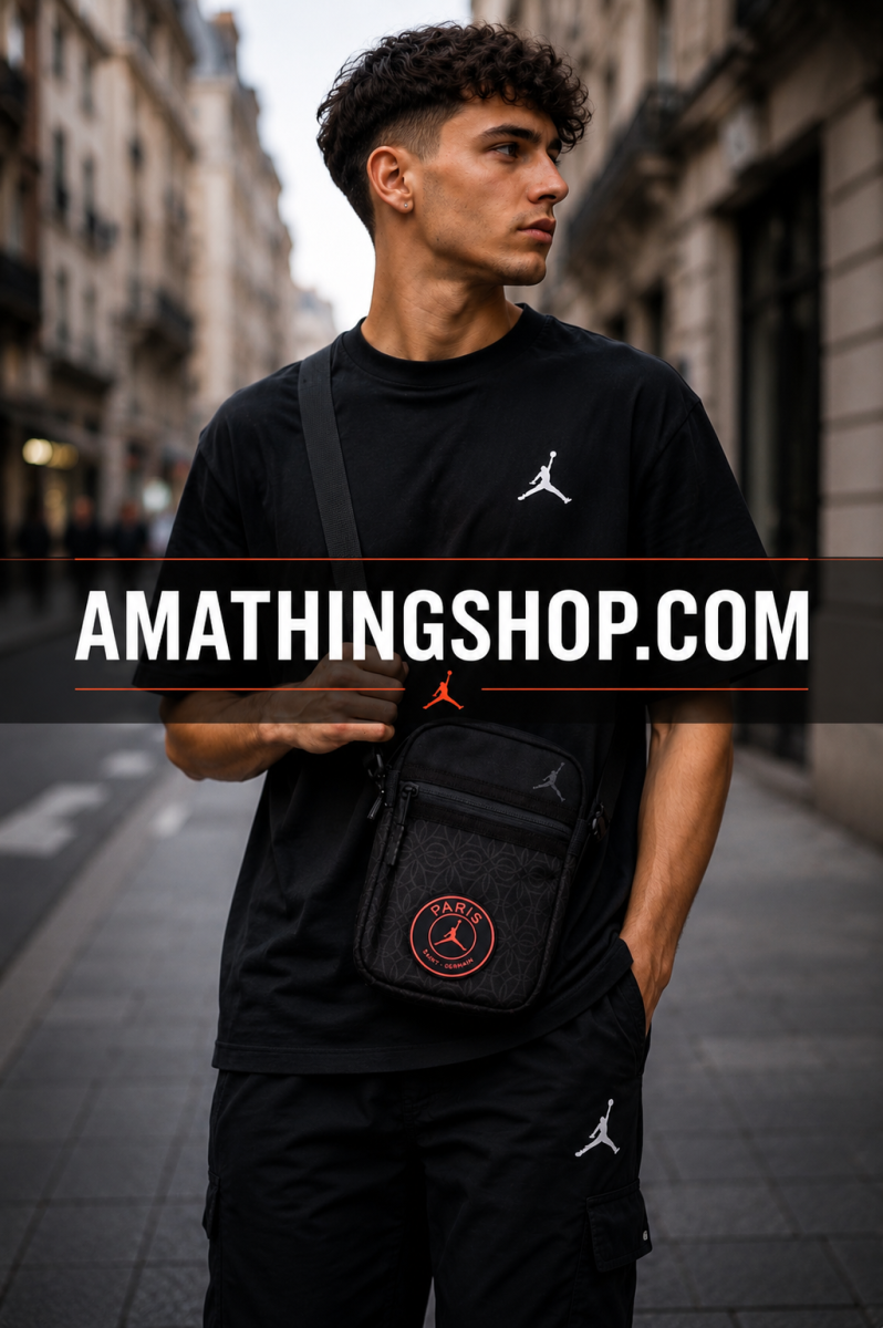 NIKE – Bolso Jordan PSG 9A0803-G0T Negro – Mini Bandolera Unisex Original - Imagen 8