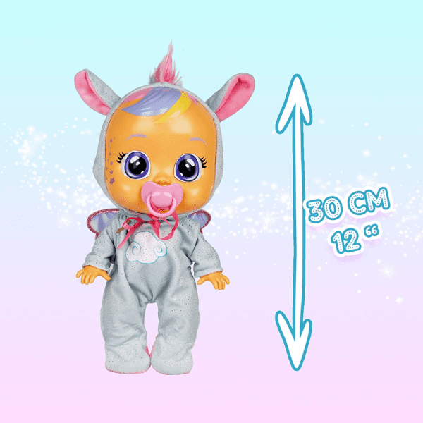BEBÉS LLORONES – Bebé Fantasy Jenna Muñeca Interactiva que Llora con Chupete y Pijama de Pegaso - Imagen 5