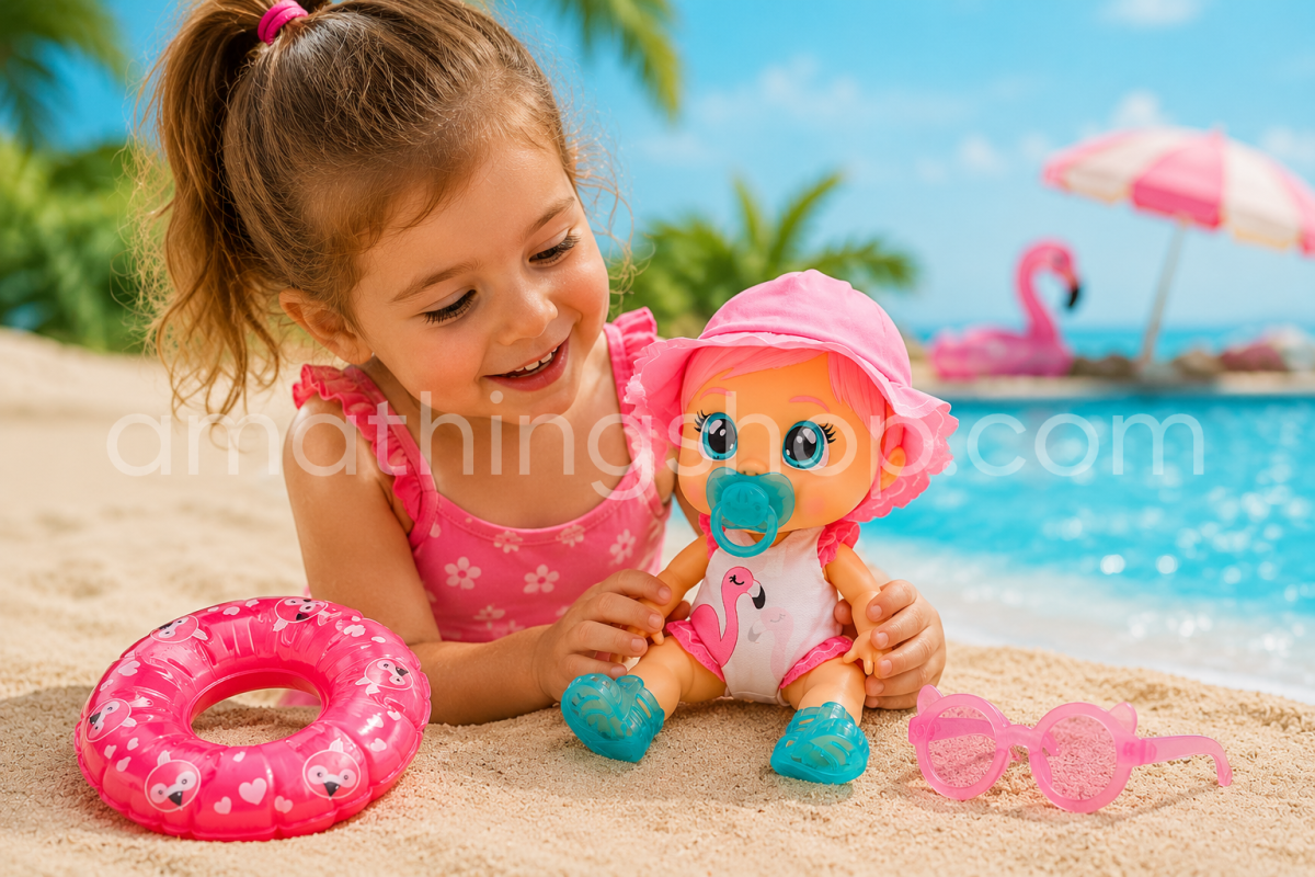 IMC TOYS – Bebés Llorones Fun N’Sun Fancy Muñeca 26 cm con Accesorios - Imagen 9