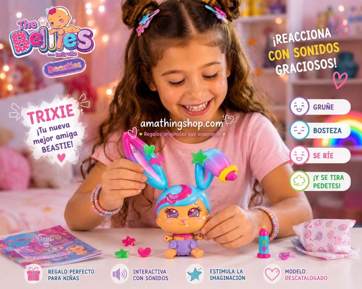 FAMOSA – The Bellies Beasties Trixie – Muñeca Interactiva Famosa con Sonidos - Imagen 4