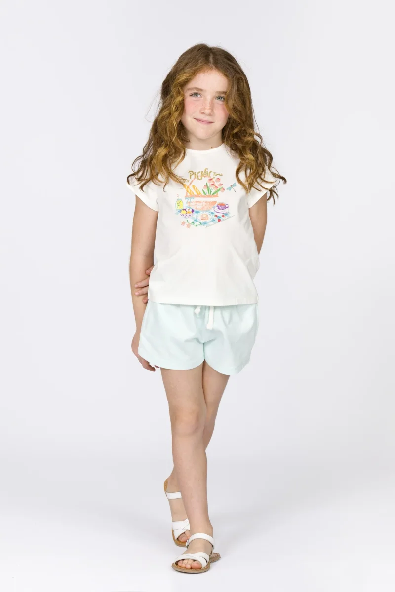 Short de niña aguamarina - Imagen 5