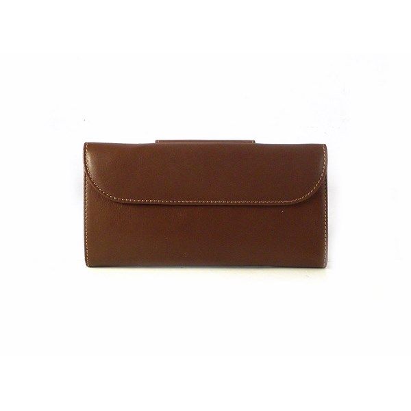 Cartera billetera mujer piel de calidad Nilo grande marrón combinada - Imagen 3