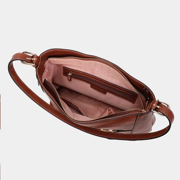 Bolso de hombro BINNARI Fanny color cuero - Imagen 4