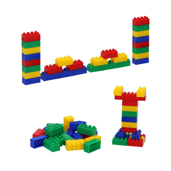 BLOCKS – Bloques de construcción para niños 100 piezas juego educativo portátil - Imagen 3
