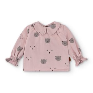 Blusa con mangas de bebé niña con estampado de ositos Cocote & Charanga
