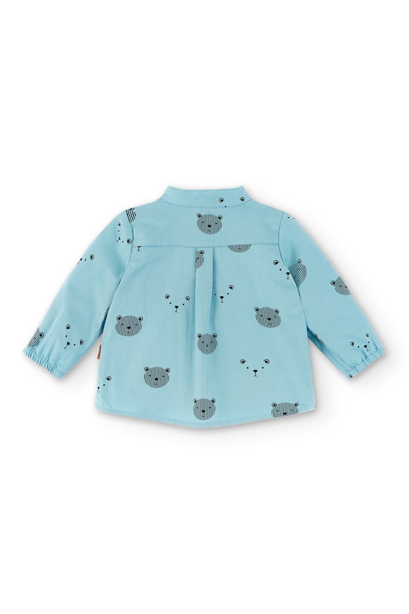 Camisa con mangas de bebé turquesa Cocote & Charanga - Imagen 4
