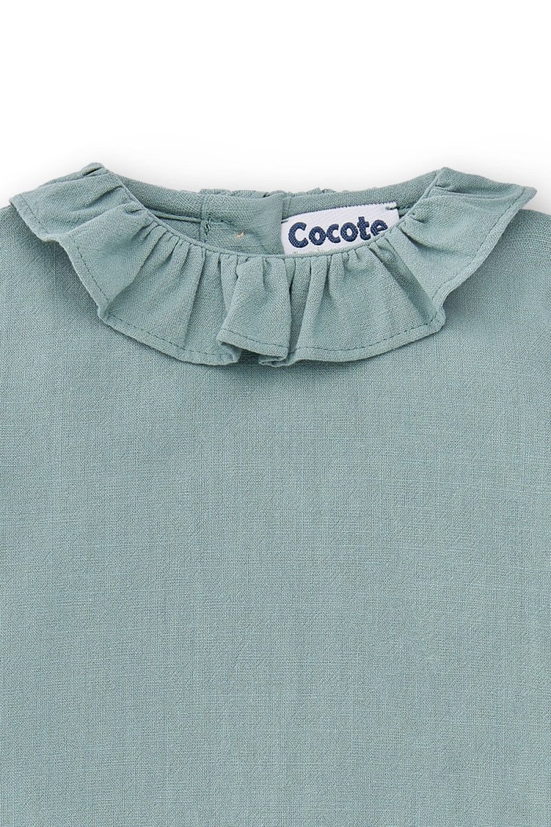 Blusa con mangas de bebé verde Cocote & Charanga - Imagen 4